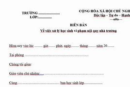 Xử Lý Học Sinh Vi Phạm